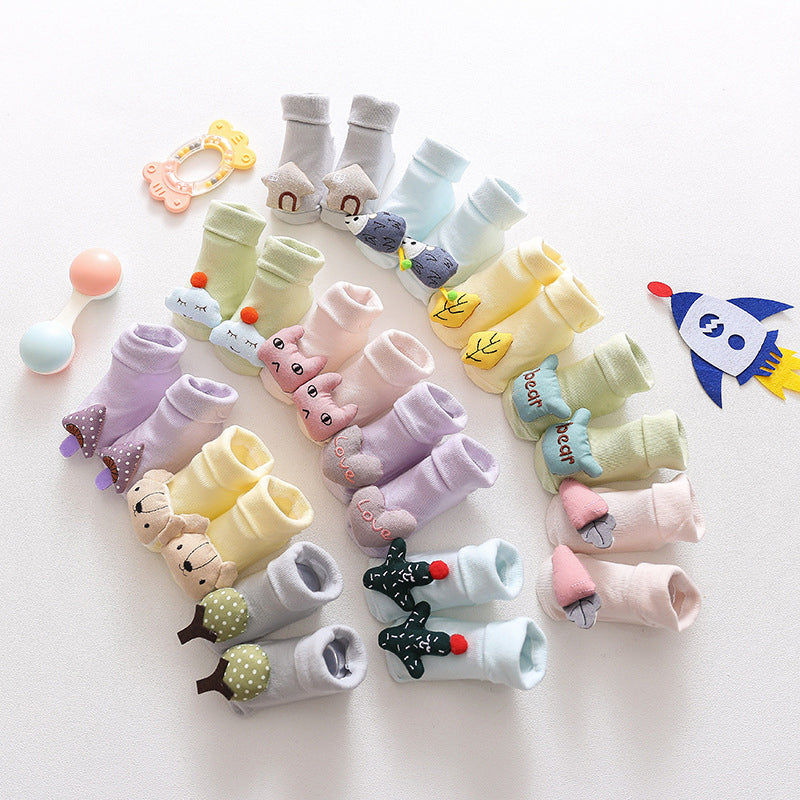 Baby Kid Girls Boys Letters Color-blocking Love heart Animals Cartoon Plant Print Accessories Socks Wholesale 410210389