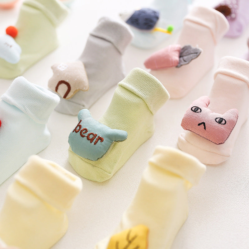 Baby Kid Girls Boys Letters Color-blocking Love heart Animals Cartoon Plant Print Accessories Socks Wholesale 410210389