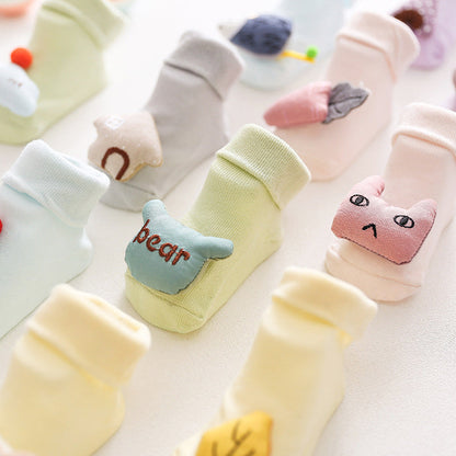 Baby Kid Girls Boys Letters Color-blocking Love heart Animals Cartoon Plant Print Accessories Socks Wholesale 410210389