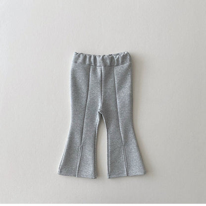 Wholesale Cotton Children's Clothing Front Slit Flare Pants