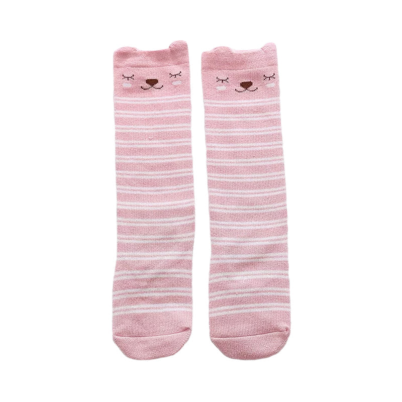 Baby Kid Girls Boys Striped Letters Animals Cartoon Socks