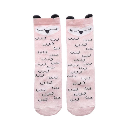 Baby Kid Girls Boys Striped Letters Animals Cartoon Socks