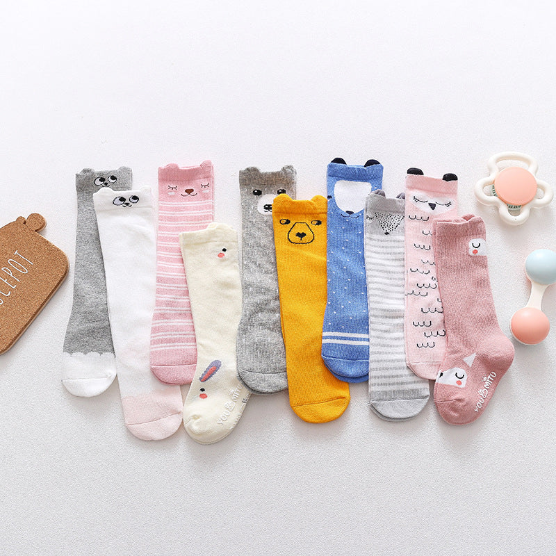 Baby Kid Girls Boys Striped Letters Animals Cartoon Socks