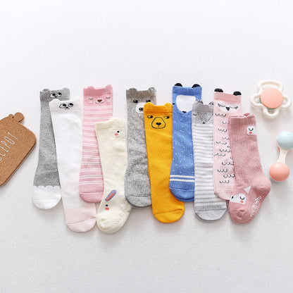 Baby Kid Girls Boys Striped Letters Animals Cartoon Socks