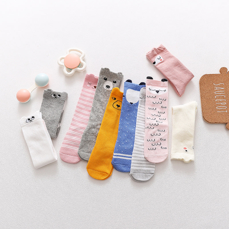 Baby Kid Girls Boys Striped Letters Animals Cartoon Socks