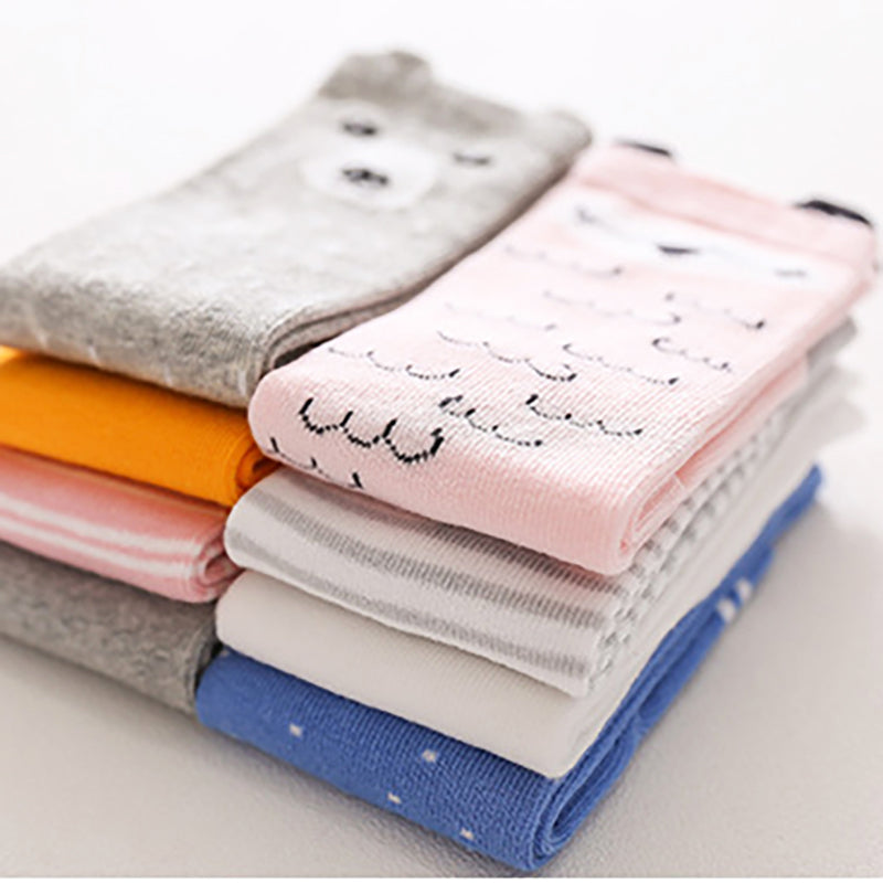 Baby Kid Girls Boys Striped Letters Animals Cartoon Socks