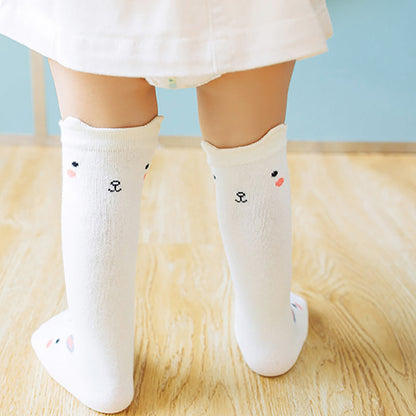Baby Kid Girls Boys Striped Letters Animals Cartoon Socks