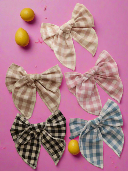 Vintage Stylin' Plaid Bow Hair Clip