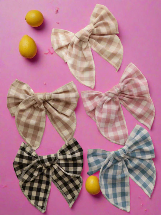 Vintage Stylin' Plaid Bow Hair Clip