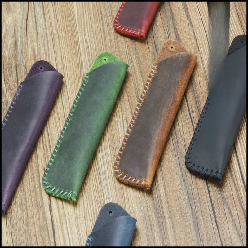 Genuine Leather Personalized Retro Pure Handmade First Layer Cowhide Pen Holder