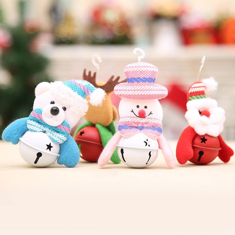 Polyester Christmas Tree Doll Bell Pendant