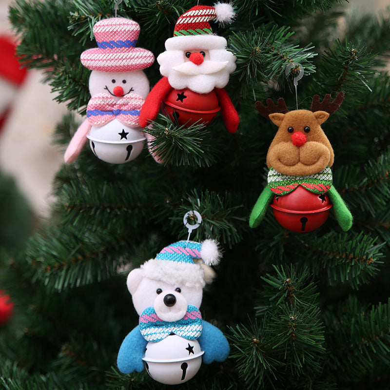 Polyester Christmas Tree Doll Bell Pendant