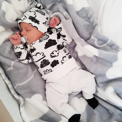 Wholesale Cloud Print Cotton Baby Clothes Set