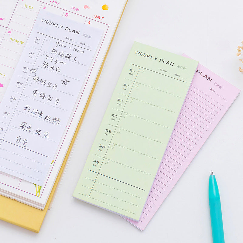 Paper Daily Weekly Monthly List Sticky Notes