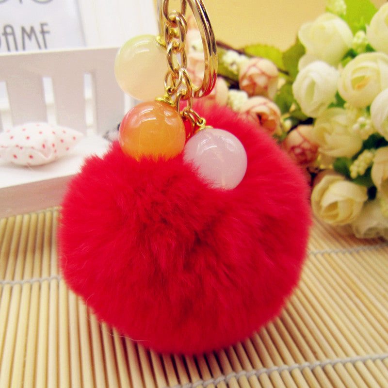 Cute Plush Car Key Chain Ring