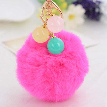 Cute Plush Car Key Chain Ring
