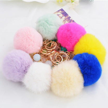 Cute Plush Car Key Chain Ring