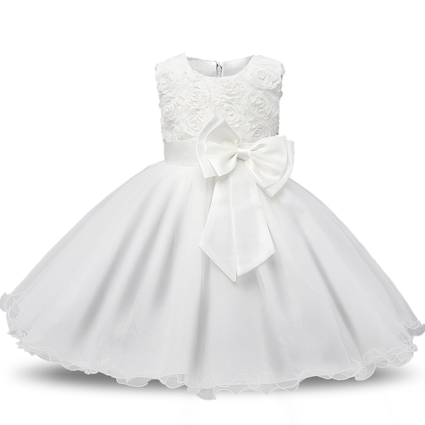 Wholesale Children's Rose Fluffy Polyester Dresses