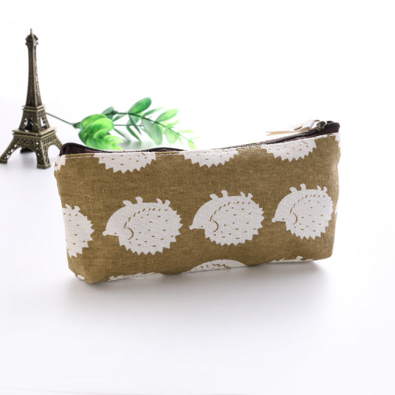 Floral Canvas Student Pencil Bags