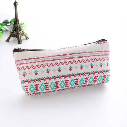 Floral Canvas Student Pencil Bags