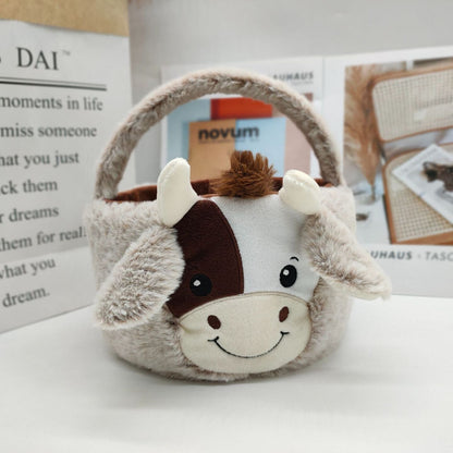 Wholesale Easter Cow Basket Plush TOY