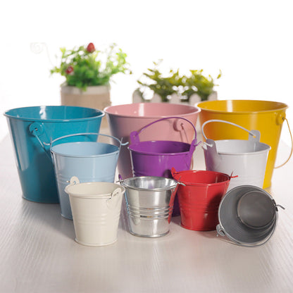 Home Decoration Metal Crafts Mini Iron Bucket Ornaments
