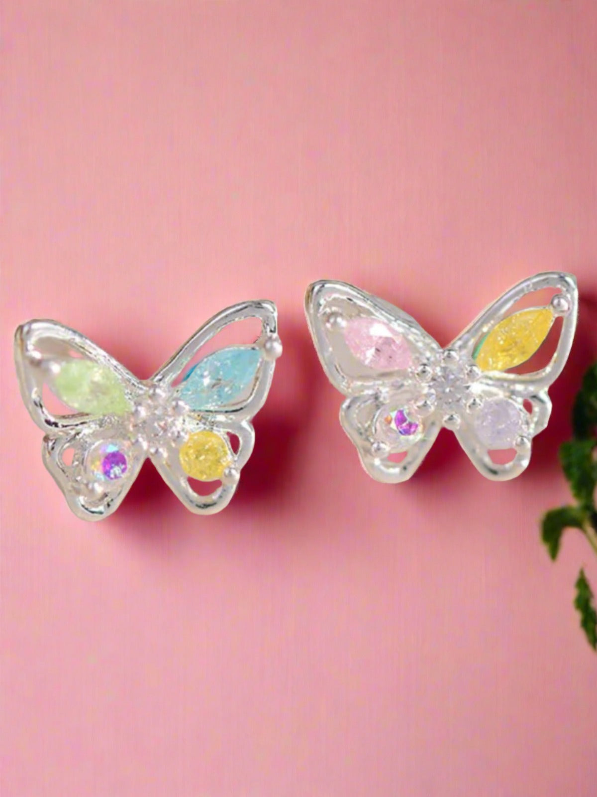 Whimsical Mood Butterfly Stud Earrings