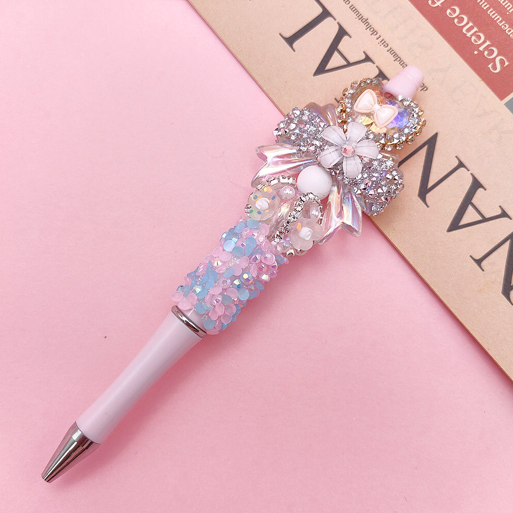Beaded Handmade DIY Boutique Rhinestone Gravel Pen