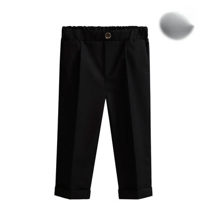 Wholesale of Spring and Autumn Children's Polyester Casual Striped Suit Pants