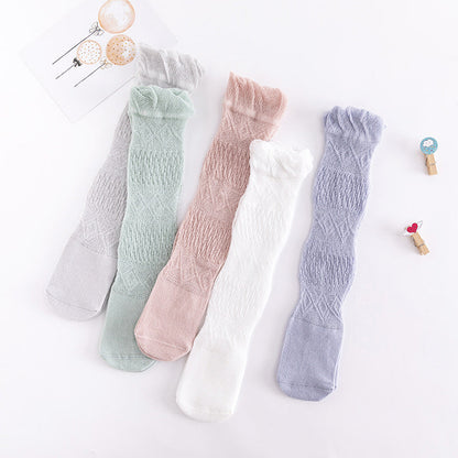 Baby Kid Girls Solid Color Accessories Socks