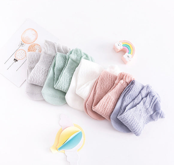 Baby Kid Girls Solid Color Accessories Socks