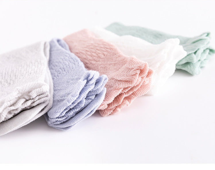 Baby Kid Girls Solid Color Accessories Socks