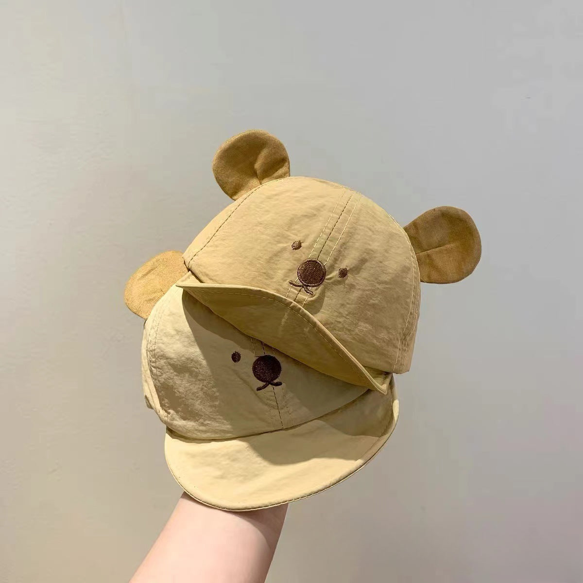 Baby Cute Bear Embroidered Soft Brim Baseball Cap
