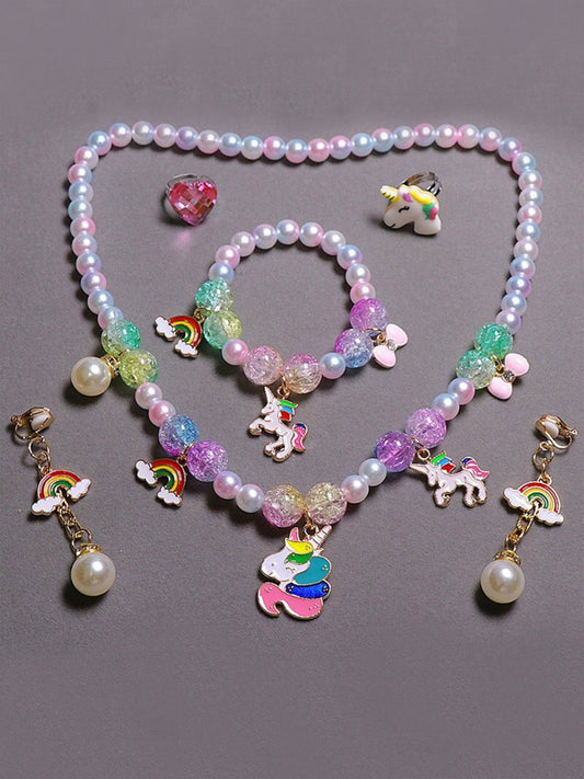 Simply Magic Unicorn Pearl Jewelry 6-Piece Set