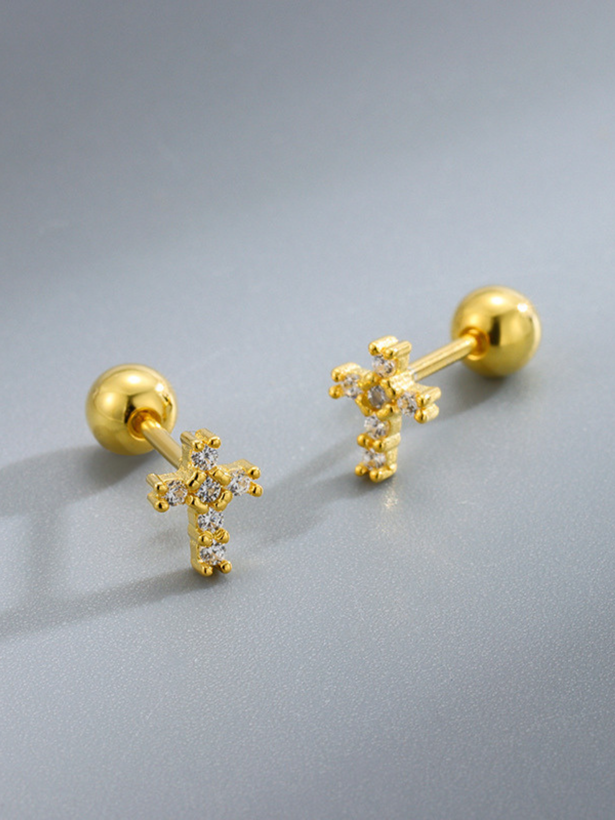Give You Glory Jeweled Cross Earrings