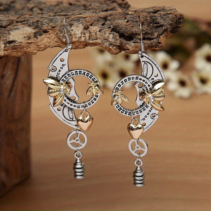 Steampunk Bee Style Drop Earrings