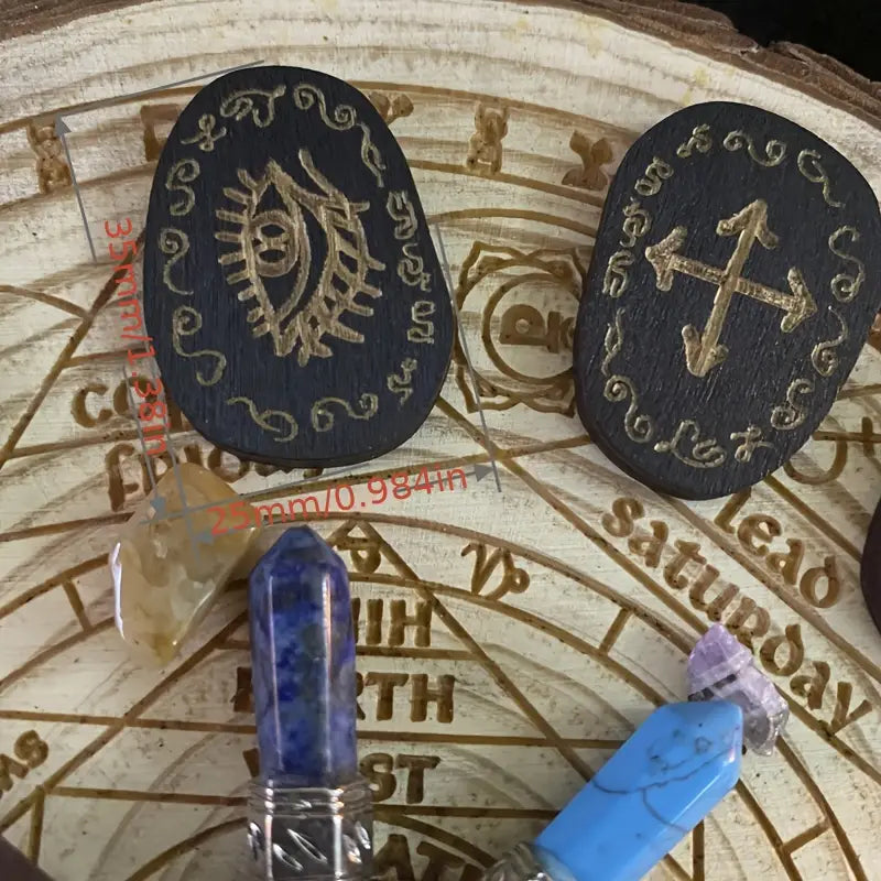 14pc Rune Set - Wood Engraved Runes