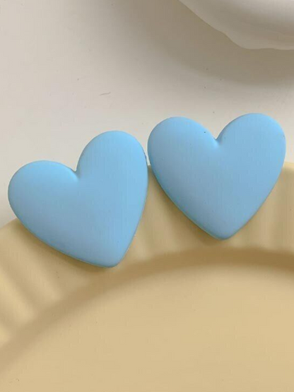 Girls Always Pampered Clay Heart Earrings