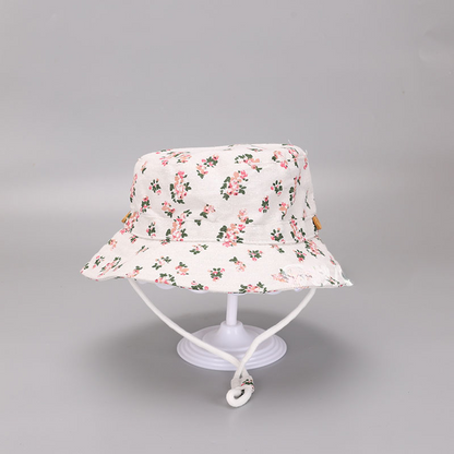 Polyester Kids Strawberry Print Bucket Hat