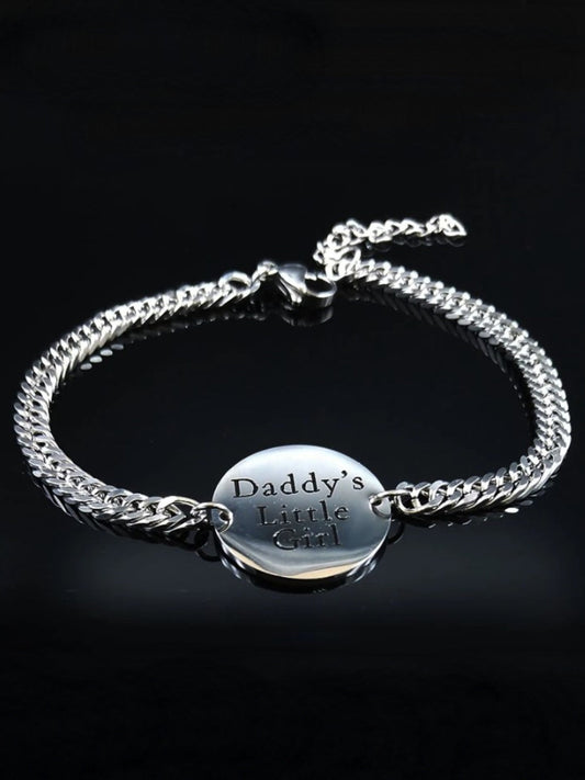 Daddy's Little Girl Stainless Steel Chain Bracelet
