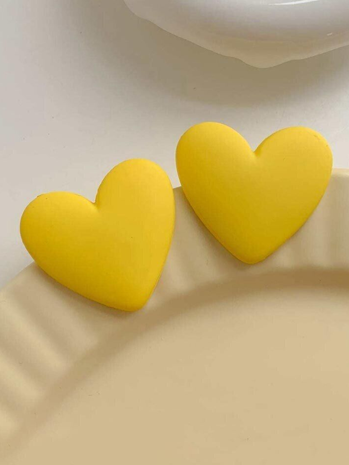 Girls Always Pampered Clay Heart Earrings
