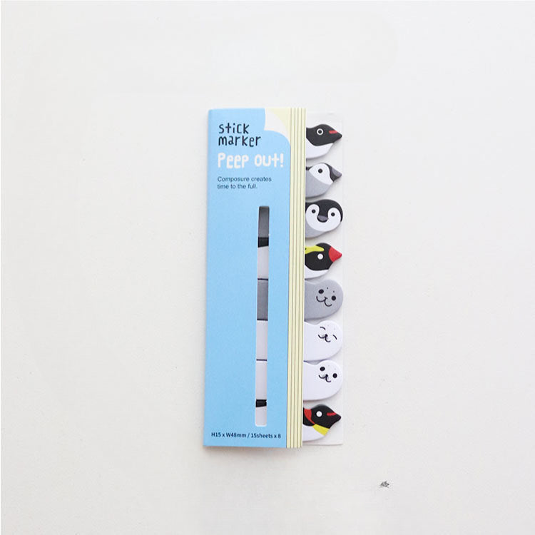 Row Animal Paper Self-adhesive Sticky Notes