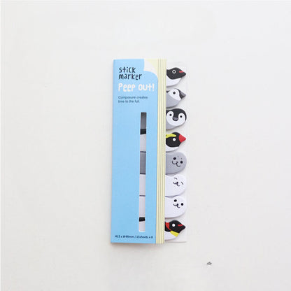 Row Animal Paper Self-adhesive Sticky Notes