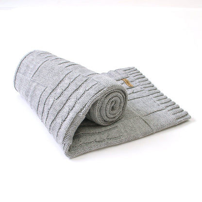 Baby Solid Color Knitted Blanket Baby Windproof Cover Baby