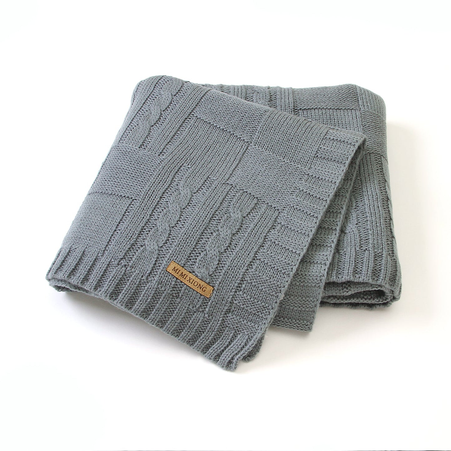 Baby Solid Color Knitted Blanket Baby Windproof Cover Baby