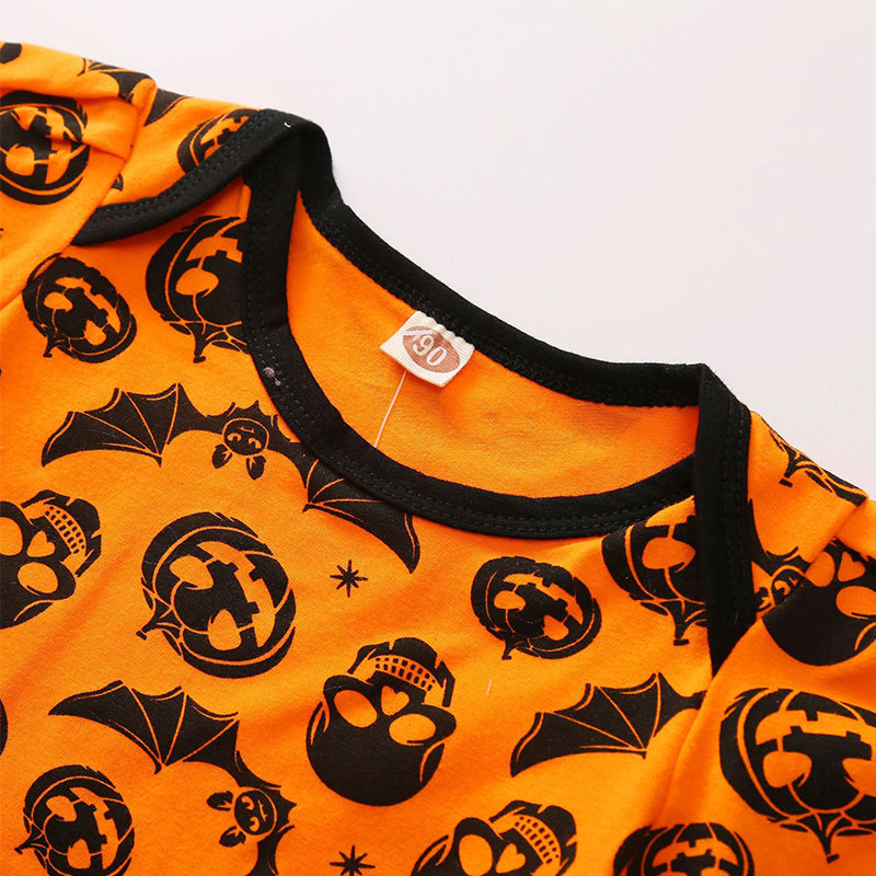 Baby Girls Expression Print Halloween Dresses
