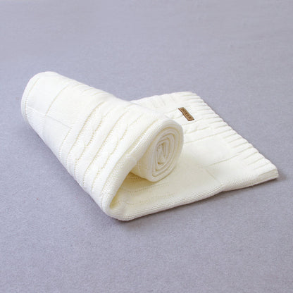Baby Solid Color Knitted Blanket Baby Windproof Cover Baby