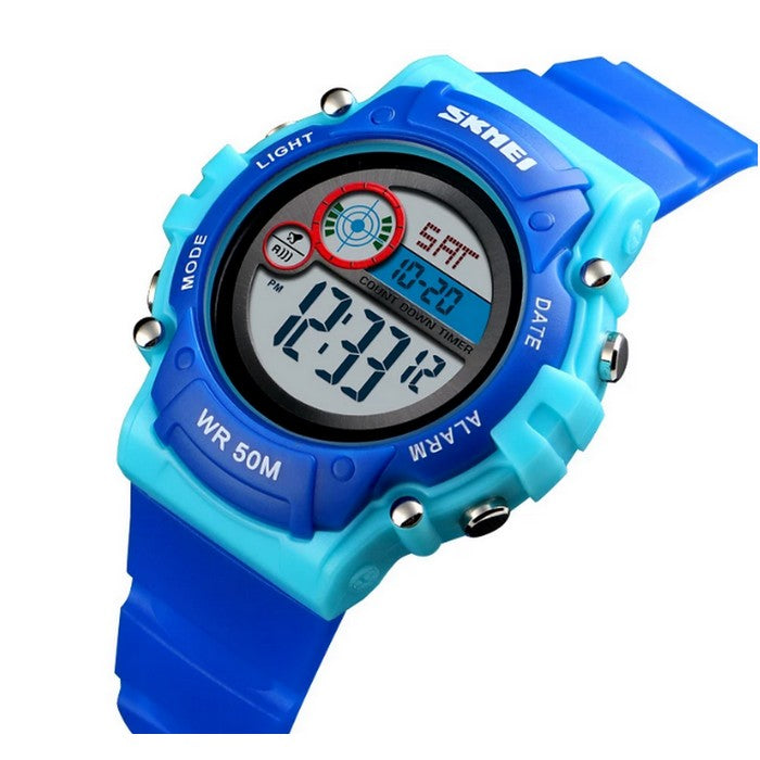 Blue Boy's Watch With Digital Display