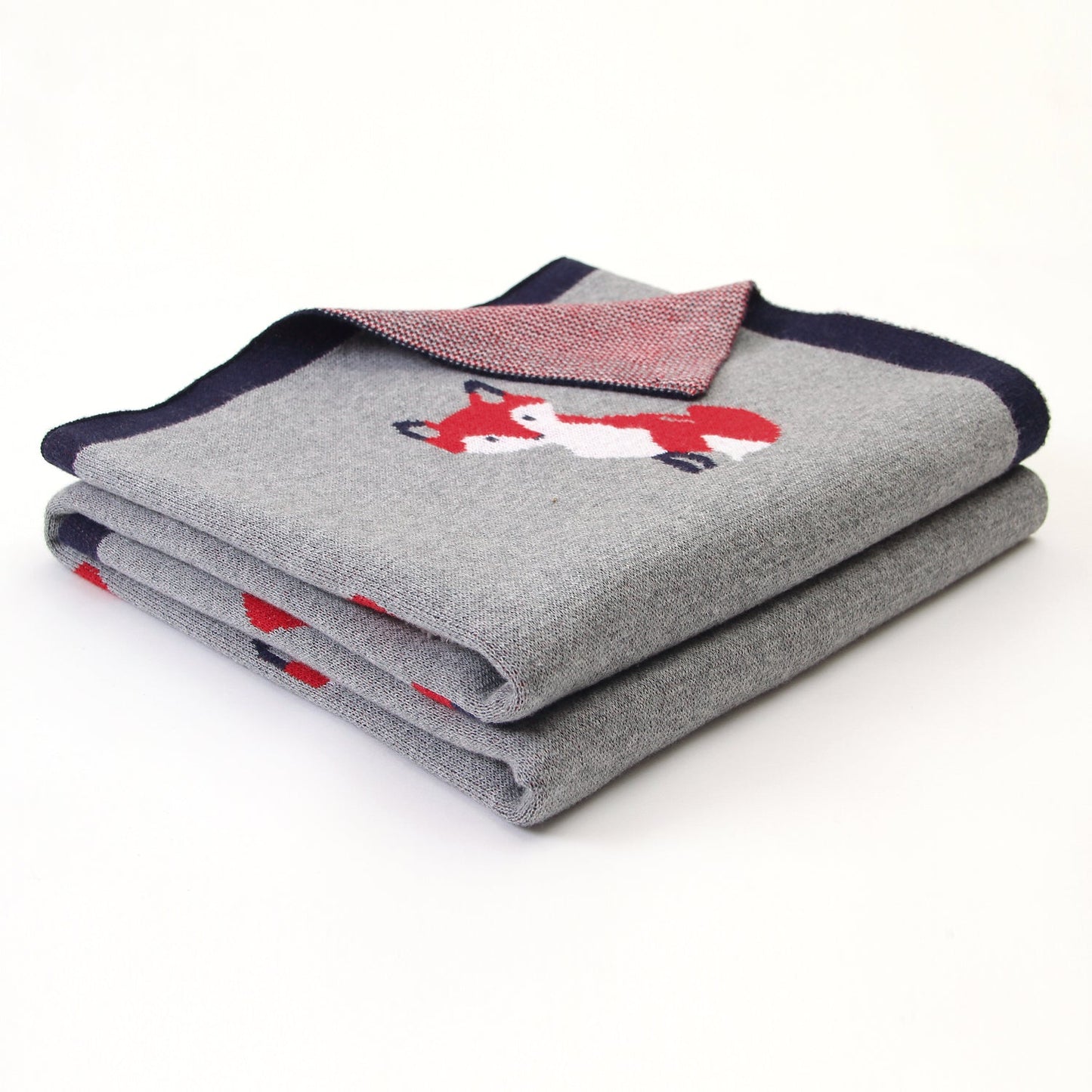 Baby Blanket Cartoon Fox Knitted Blanket