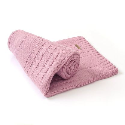 Baby Solid Color Knitted Blanket Baby Windproof Cover Baby
